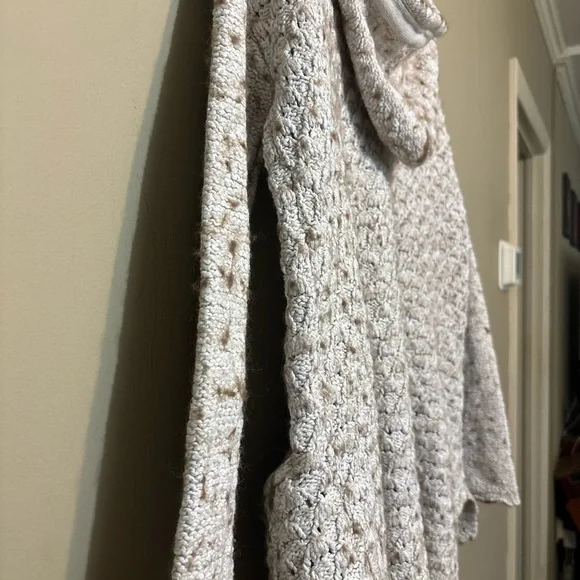 FREE PEOPLE Turn Up The Sun Speckled Toggle Button Zip Up Hooded Cardigan - Picture 10 of 15